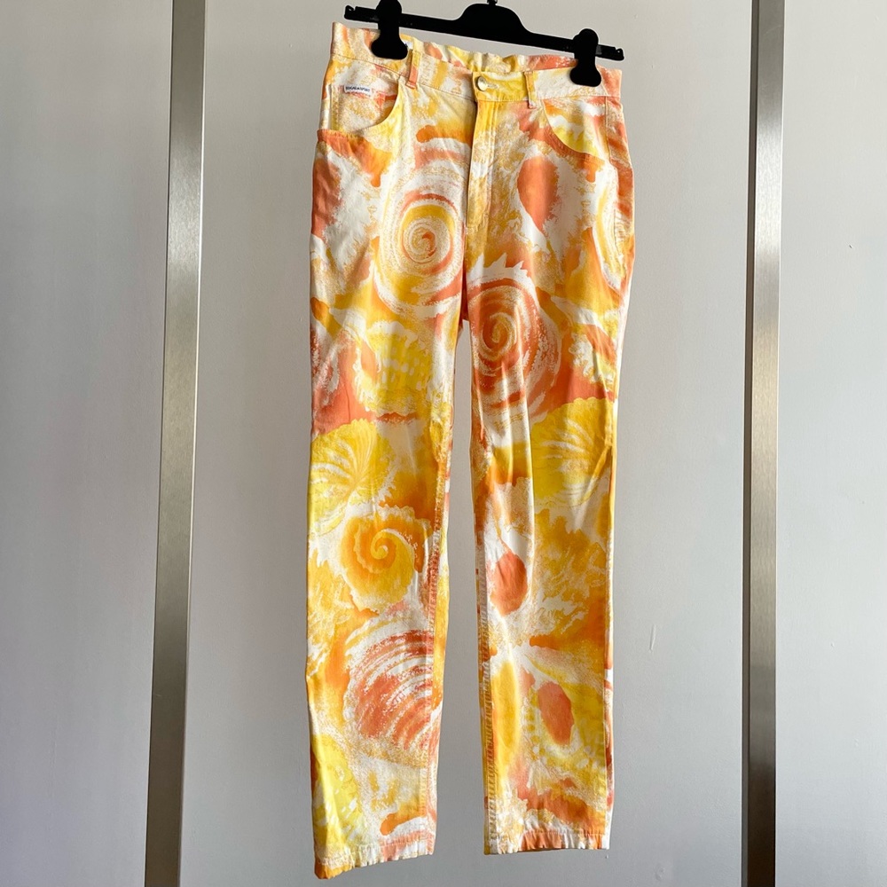 Women’s Yellow & Orange Print Pants